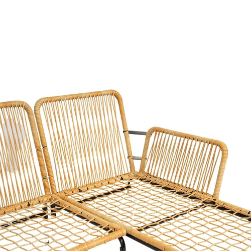 LuneluX_Home – 3-Piece Outdoor Patio Wicker Set with Thick Cushions