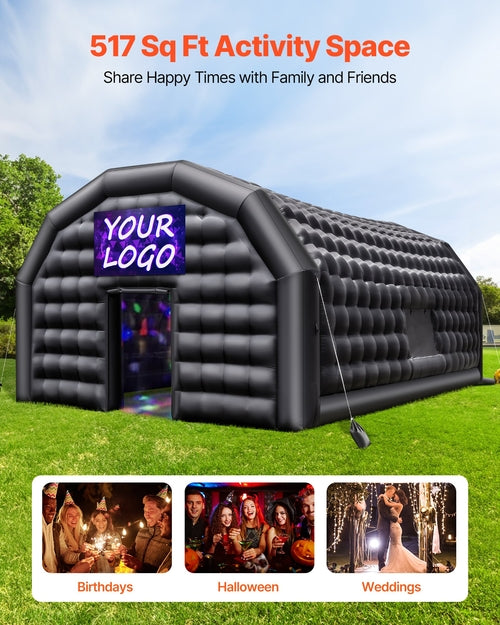 Inflatable Nightclub, 8 x 6 x 4 m Inflatable Party Tent with 1100W