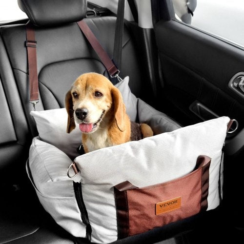 Dog Car Seat, Waterproof Dog Booster Seat for Car with Side Handles