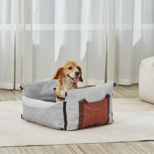 Dog Car Seat, Waterproof Dog Booster Seat for Car with Side Handles
