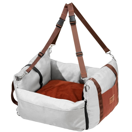Dog Car Seat, Waterproof Dog Booster Seat for Car with Side Handles